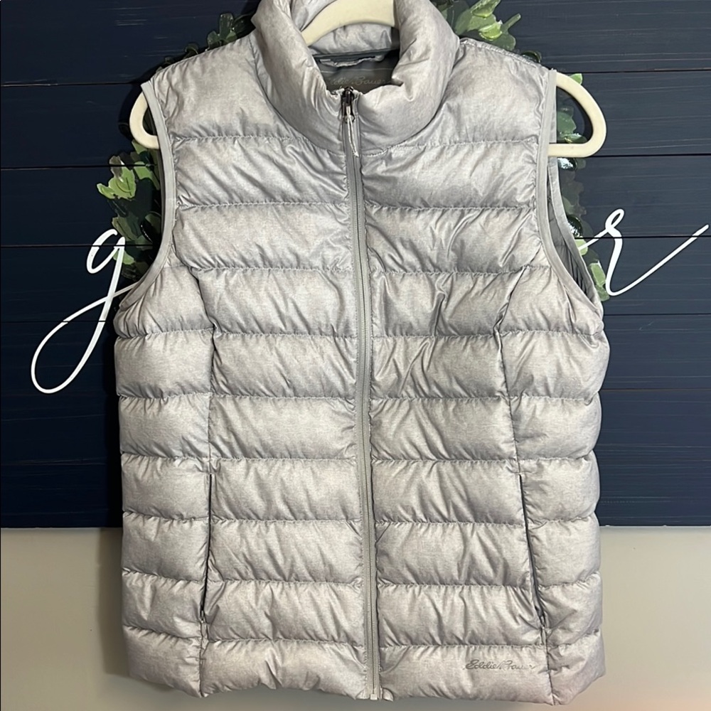 Eddie Bauer Gray Puffer Vest